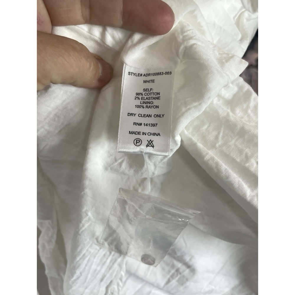 ASTR The Label White Ruffle Mini A-Line Dress S Cotton Puff Sleeve Casual Resort - Picture 5 of 7